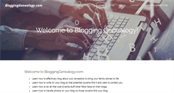 Desktop Screenshot of blogginggenealogy.com